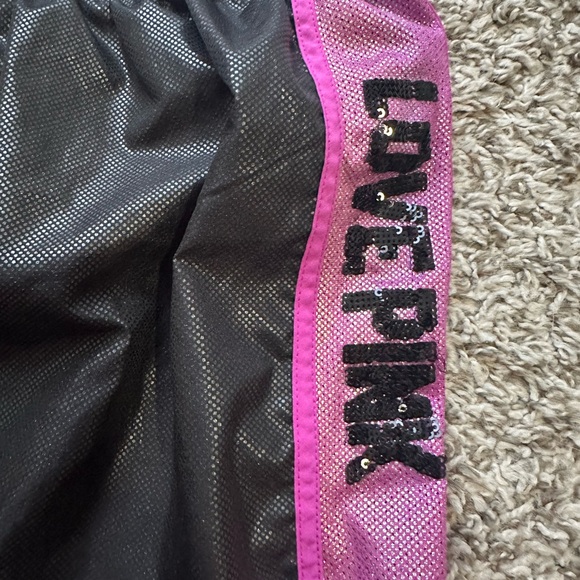 VICTORIA'S SECRET PINK Campus Shorts BLACK & PURPLE - Picture 3 of 7